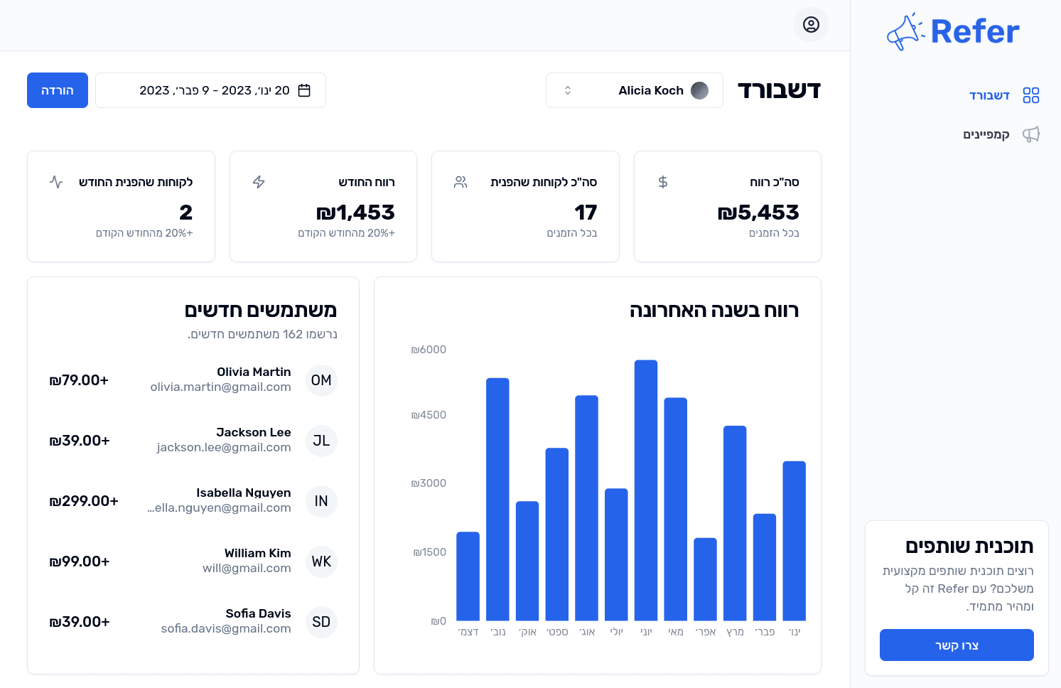 Refer platform screenshot